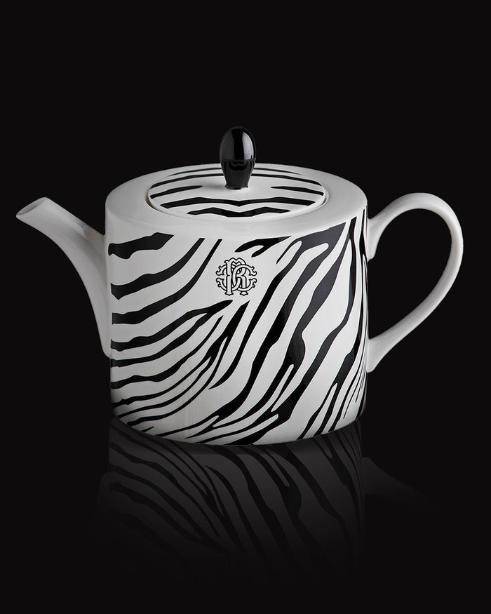 Tea Pot or Coffee Pot ZEBRAGE diam. 4.75", H 4.5"