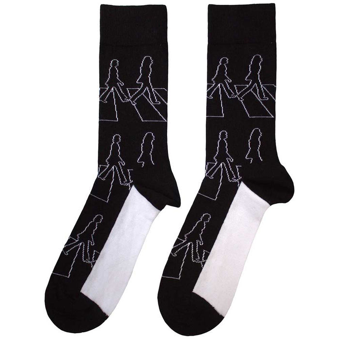 The Beatles Unisex Ankle Socks - Abbey Road Outlines SIZE 7 - 11) Rock Off
