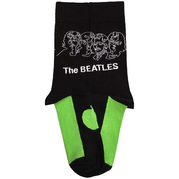 The Beatles Unisex Ankle Socks - White Album Faces Outlines & Apple (SIZE 7 - 11) Rock Off