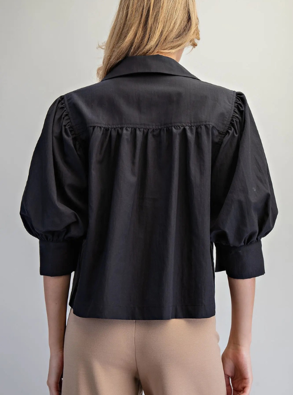 The Charlotte Blouse- Black