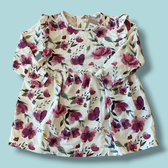 White Coccoli floral dress, 9m
