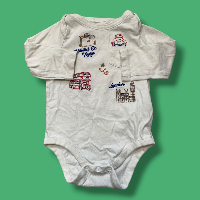 white gap paddington bodysuit, 6-12m