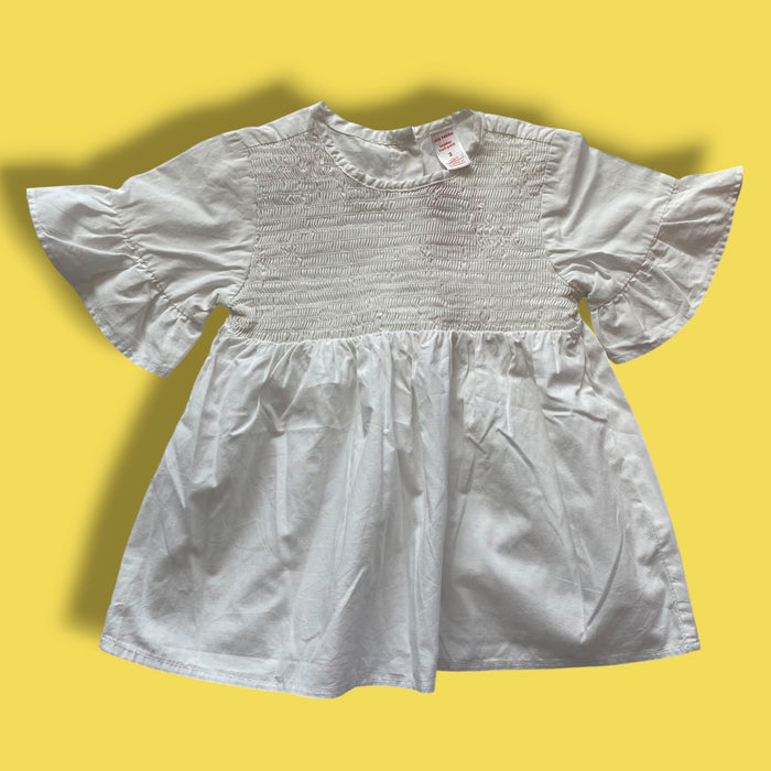 white Joe Fresh smocked top, 2Y