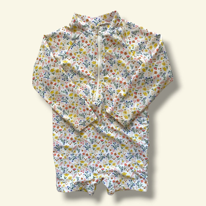 white Rise Little Earthling swimsuit, 9-12m