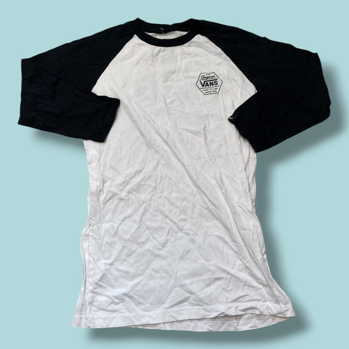 white Vans fitted long sleeve, 10