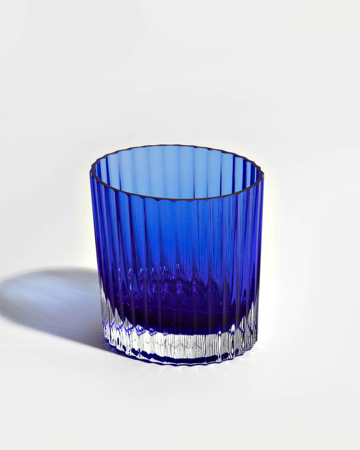 Wine Glasses NASTRI Set of 6 Blue 10 oz, H 3.3"