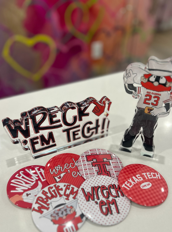 Wreck 'Em Tech Letter Acrylic Block Shelfie
