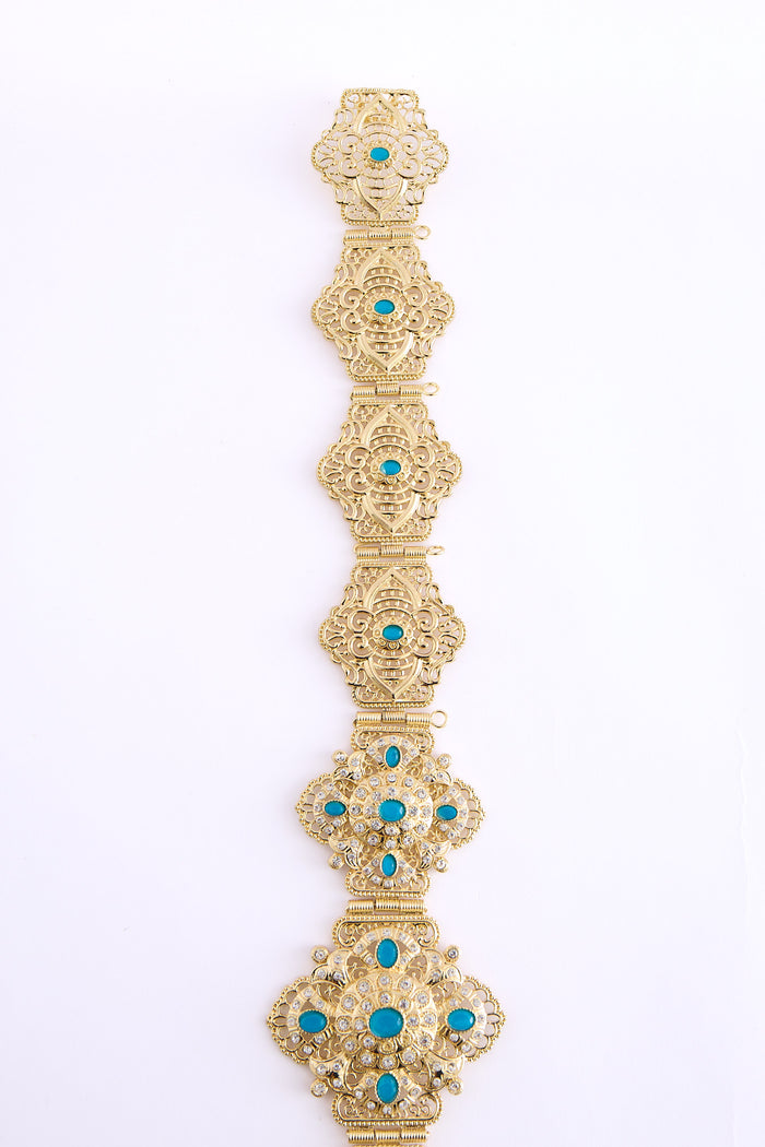 Yon Gold/AquaBlue Belt