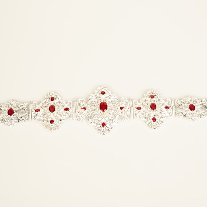 Zen Silver /Pomegrante Belt