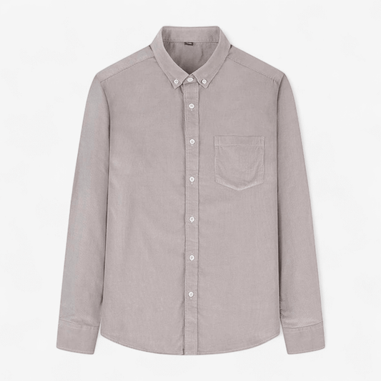 100% Cotton corduroy casual shirt with pocket - AntoniosClothing - Red