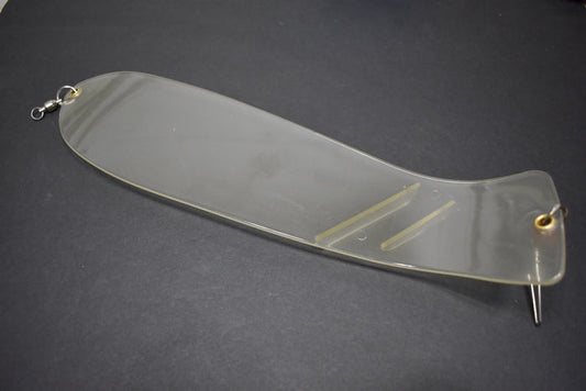 12" Double Finned Clear Glow Fish Blade