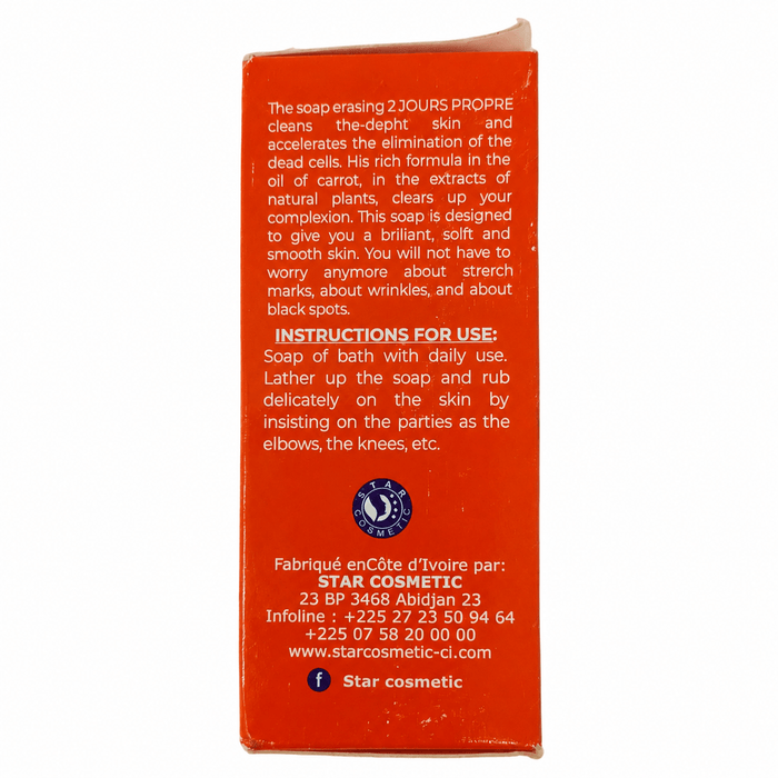 2 Jours Propre | Exfoliating Carrot Soap for Radiant Skin - Yado African & Caribbean Market