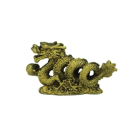 2.5" Curling Dragon Grasping Pearl