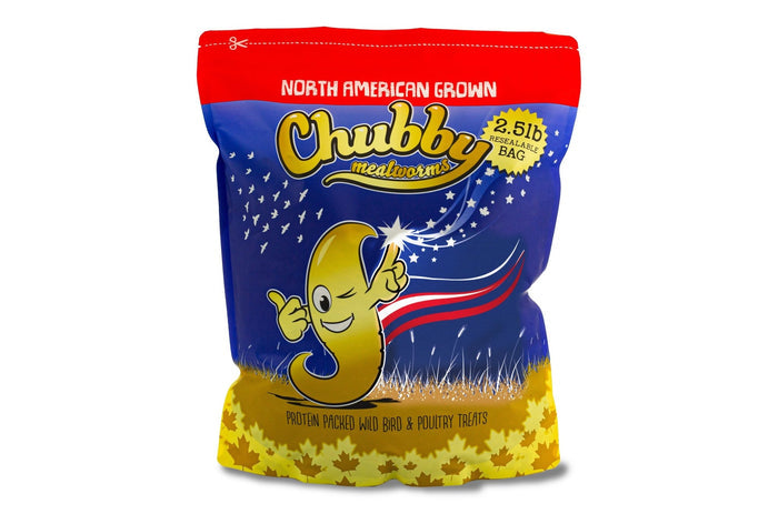 2.5Lbs Chubby North American Dried Mealworms Non-GMO
