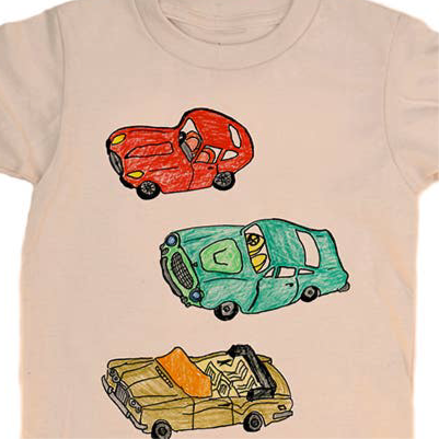 3 Cars - Kids Organic Tee/LONG SLEEVE
