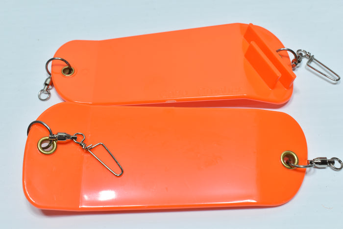 5.5" Double Finned Flasher Blank - Blaze Orange