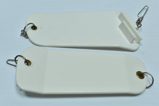 5.5" Double Finned Flasher Blank - White/Glow Green
