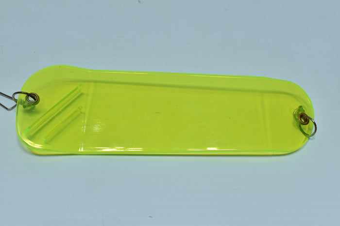 8.5" Double Finned Flasher Blank - Fluorescent Yellow