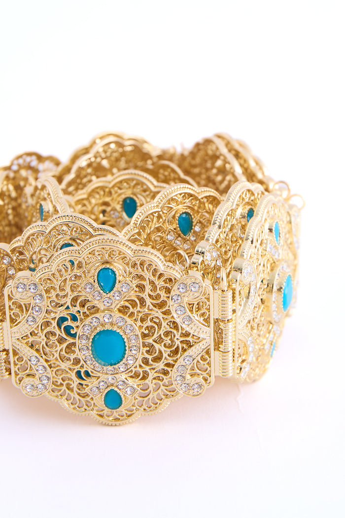 Ahri Gold/Aquablue Belt