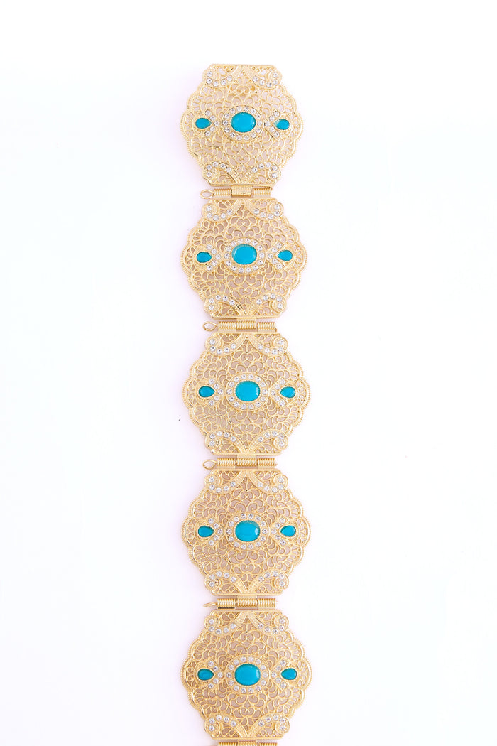 Ahri Gold/Aquablue Belt