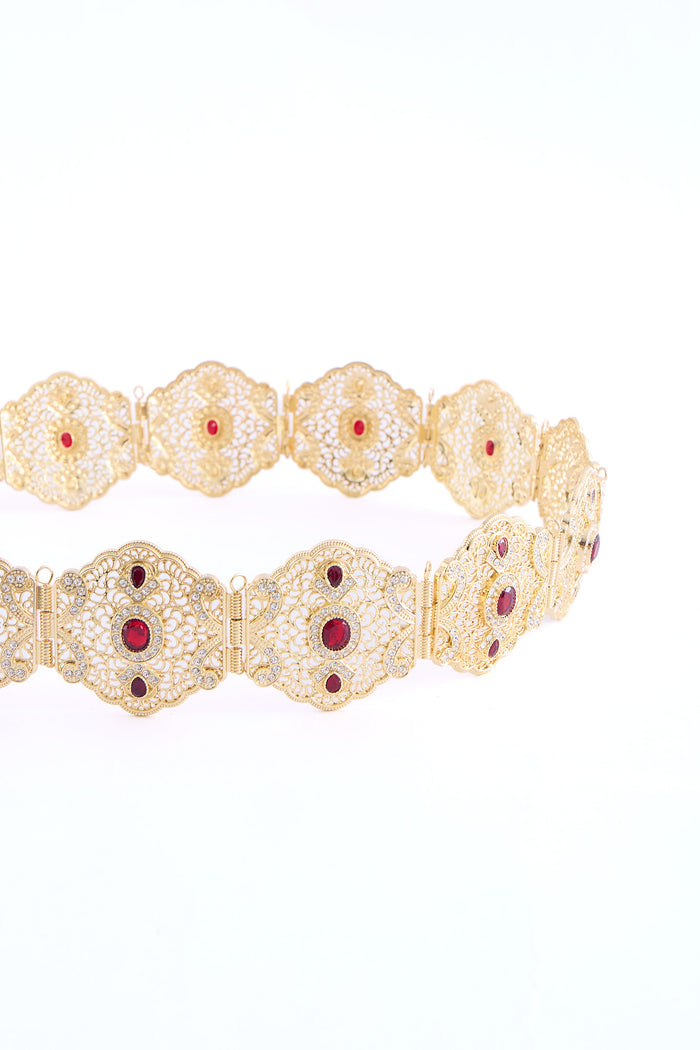 Ahri Gold/Bordeaux Belt