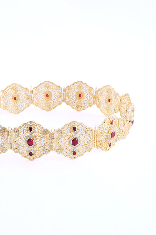 Ahri Gold/Bordeaux Belt