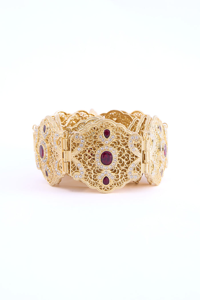 Ahri Gold/Bordeaux Belt