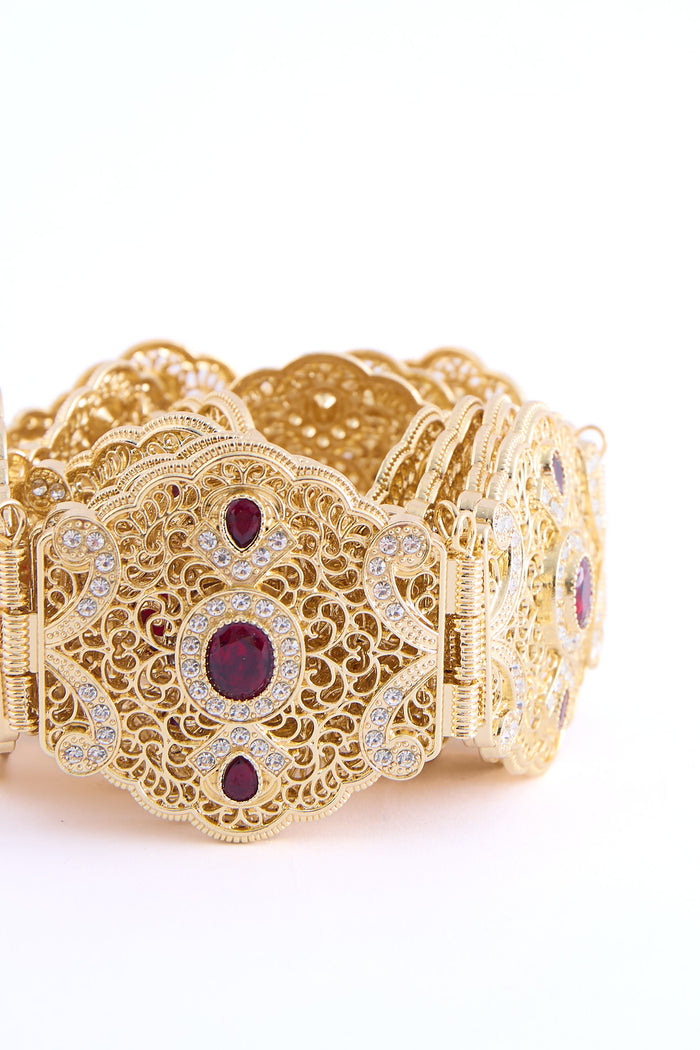 Ahri Gold/Bordeaux Belt