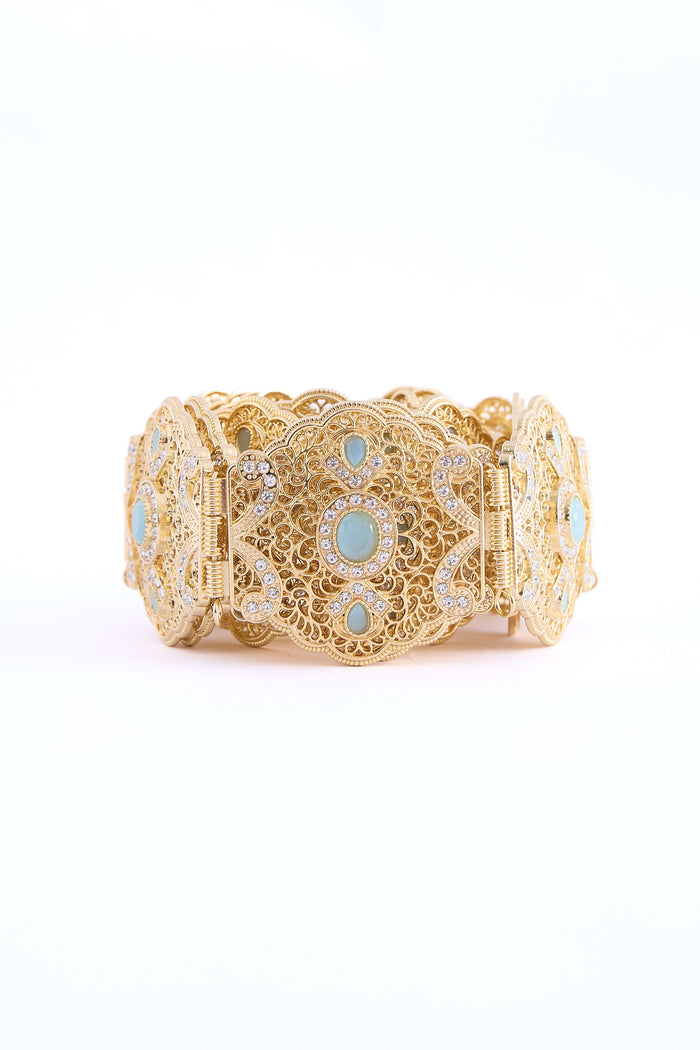 Ahri Gold/Turquoise Belt
