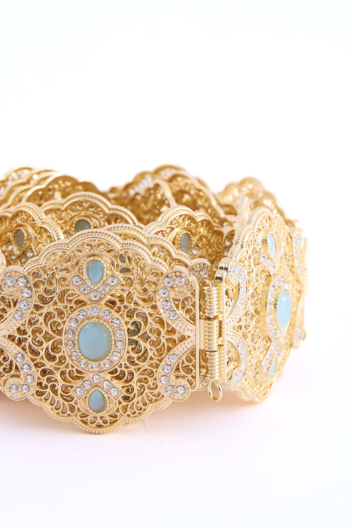 Ahri Gold/Turquoise Belt
