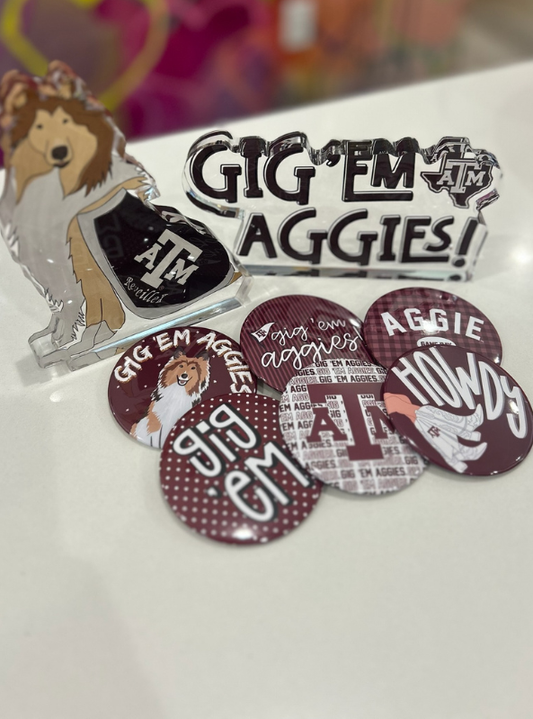 A&M Game Day Buttons
