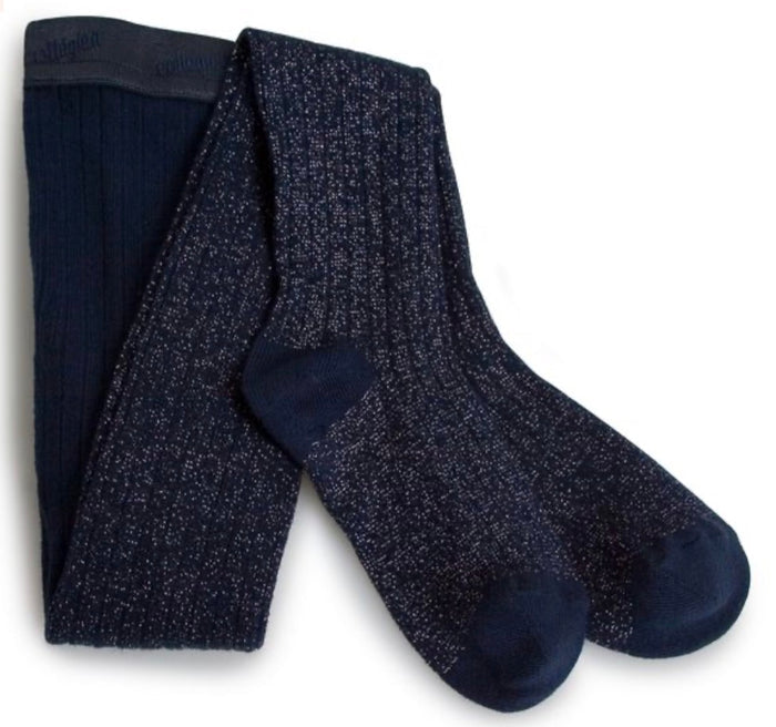 Amelie - Glitter Ribbed Tights