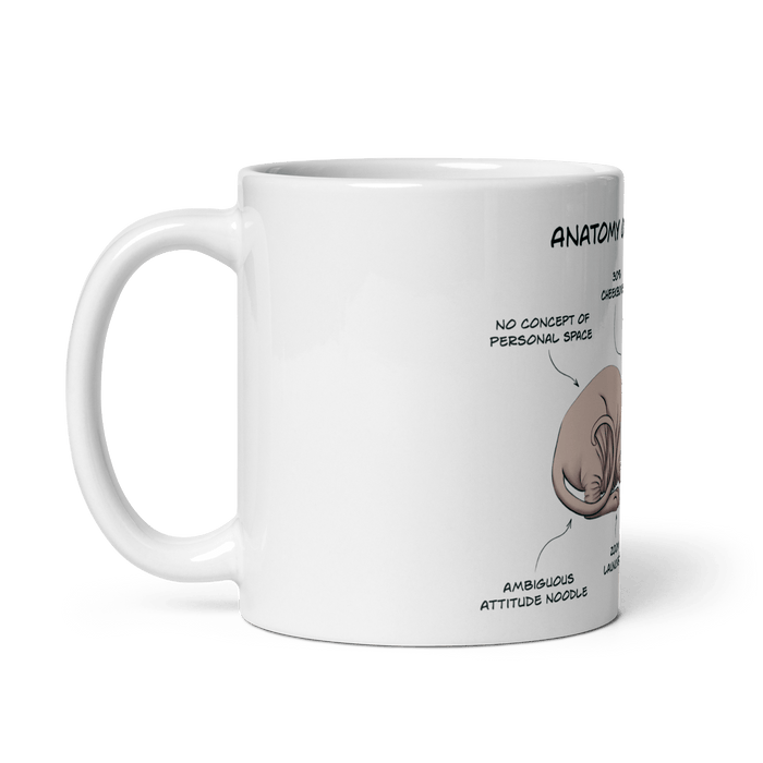 "ANATOMY OF A SPHYNX CAT" COFFEE MUG