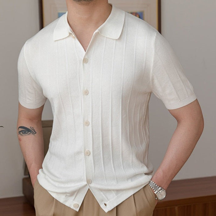 ANK Striped T-Shirt - AntoniosClothing - White