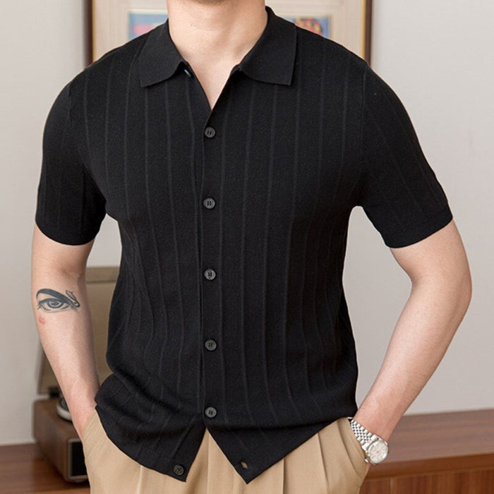 ANK Striped T-Shirt - AntoniosClothing - Black