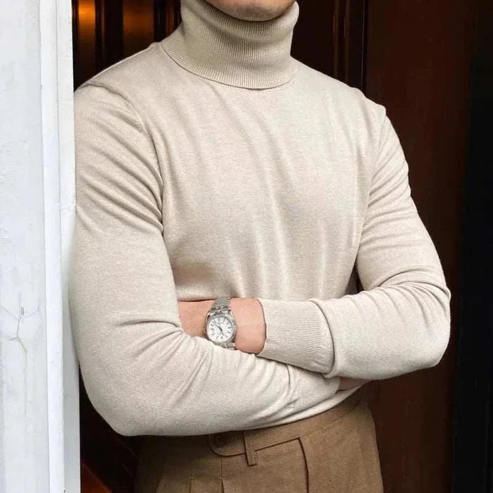 Antonios business turtleneck sweater - AntoniosClothing - Beige
