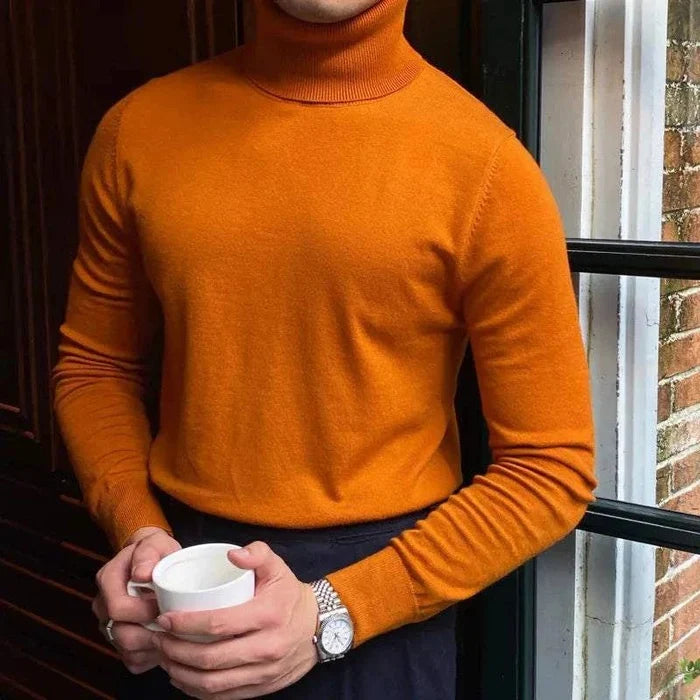 Antonios business turtleneck sweater - AntoniosClothing - Brown