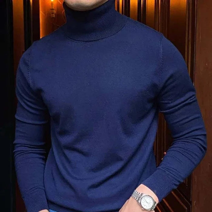 Antonios business turtleneck sweater - AntoniosClothing - Blue