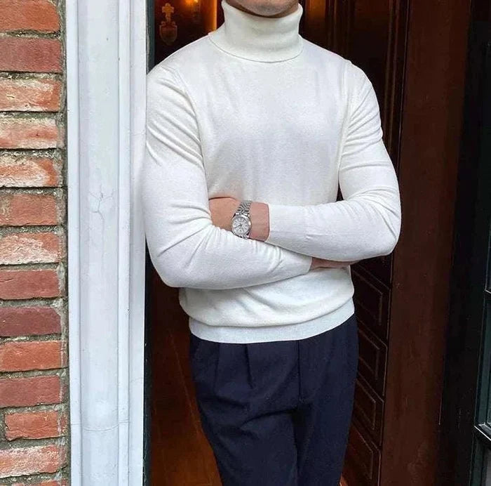 Antonios business turtleneck sweater - AntoniosClothing - White
