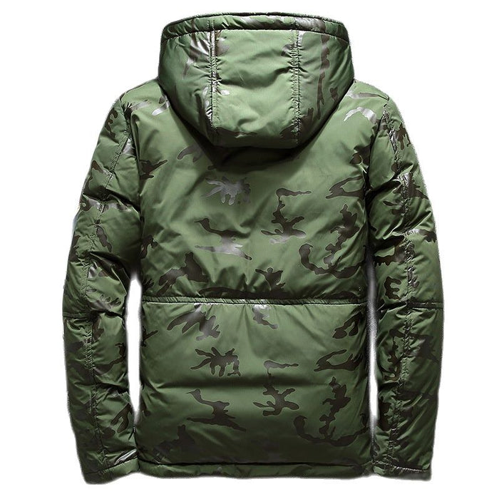 Antonios Camouflage Pattern Winter Jacket - AntoniosClothing - blue