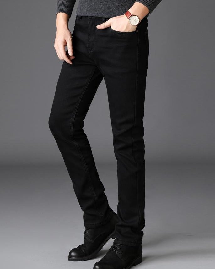 Antonios Casual Slim Fit Jeans - AntoniosClothing - black