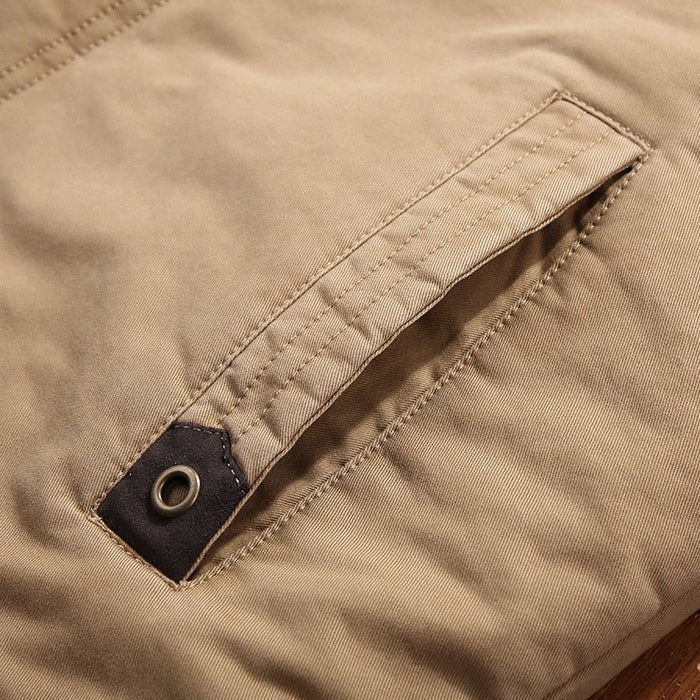 Antonios Cotton Fleece Winter Jacket - AntoniosClothing - Gray