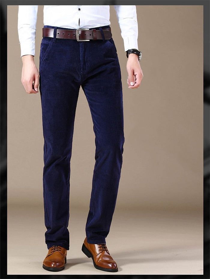 Antonios Cotton Smart Casual Pants - AntoniosClothing - royal blue