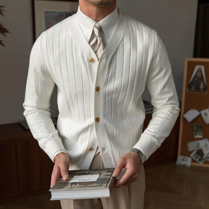 Antonios Elegant Cardigan - AntoniosClothing - White