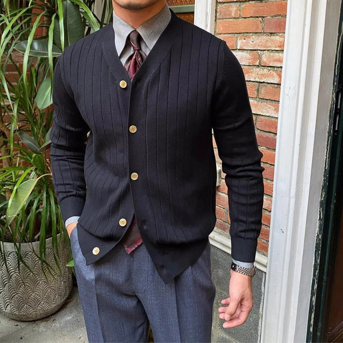 Antonios Elegant Cardigan - AntoniosClothing - Black