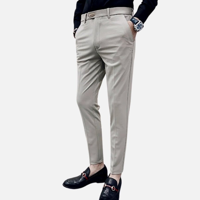 Antonios Khaki Casual Pants - AntoniosClothing - Khaki