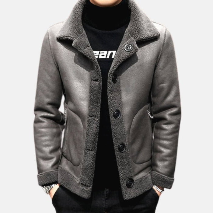 Antonios Winter Woolen Coat - AntoniosClothing - black