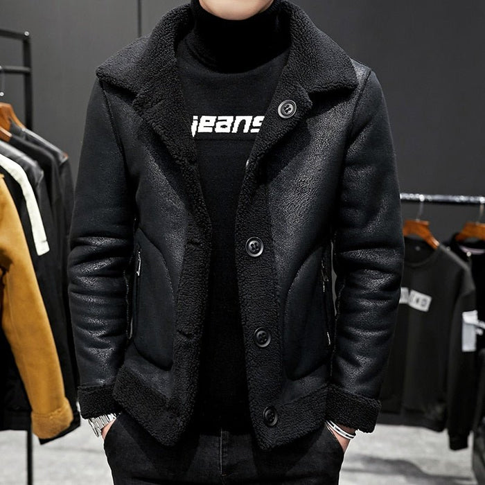 Antonios Winter Woolen Coat - AntoniosClothing - black