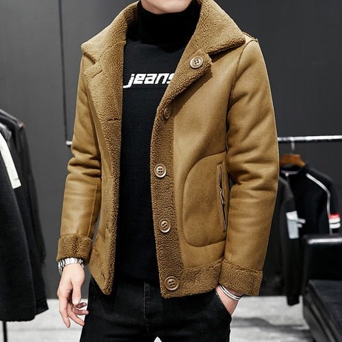 Antonios Winter Woolen Coat - AntoniosClothing - Camel