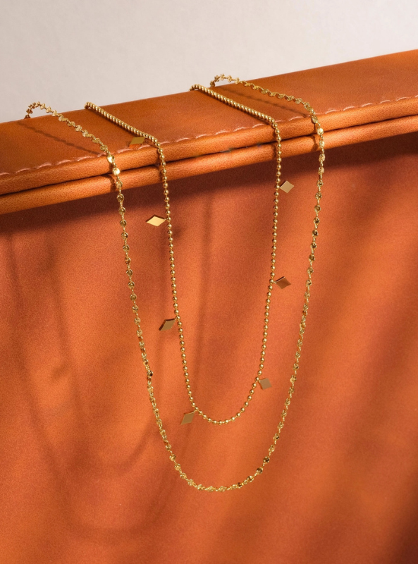 Arômes 18K Gold Non-Tarnish Layered Tassel Necklace